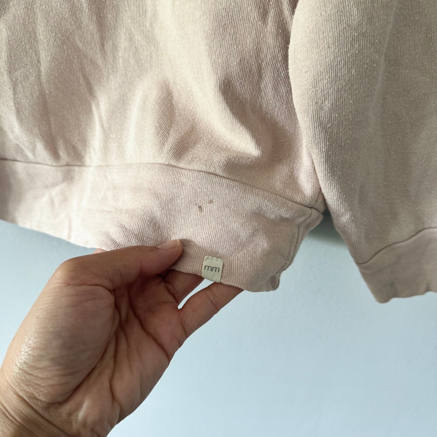 Mini mioche / Light pink zip up hoodie / 3-4Y