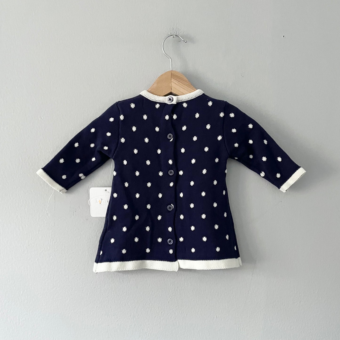 Mayoral / Navy x kitten knit dress / 1-2M