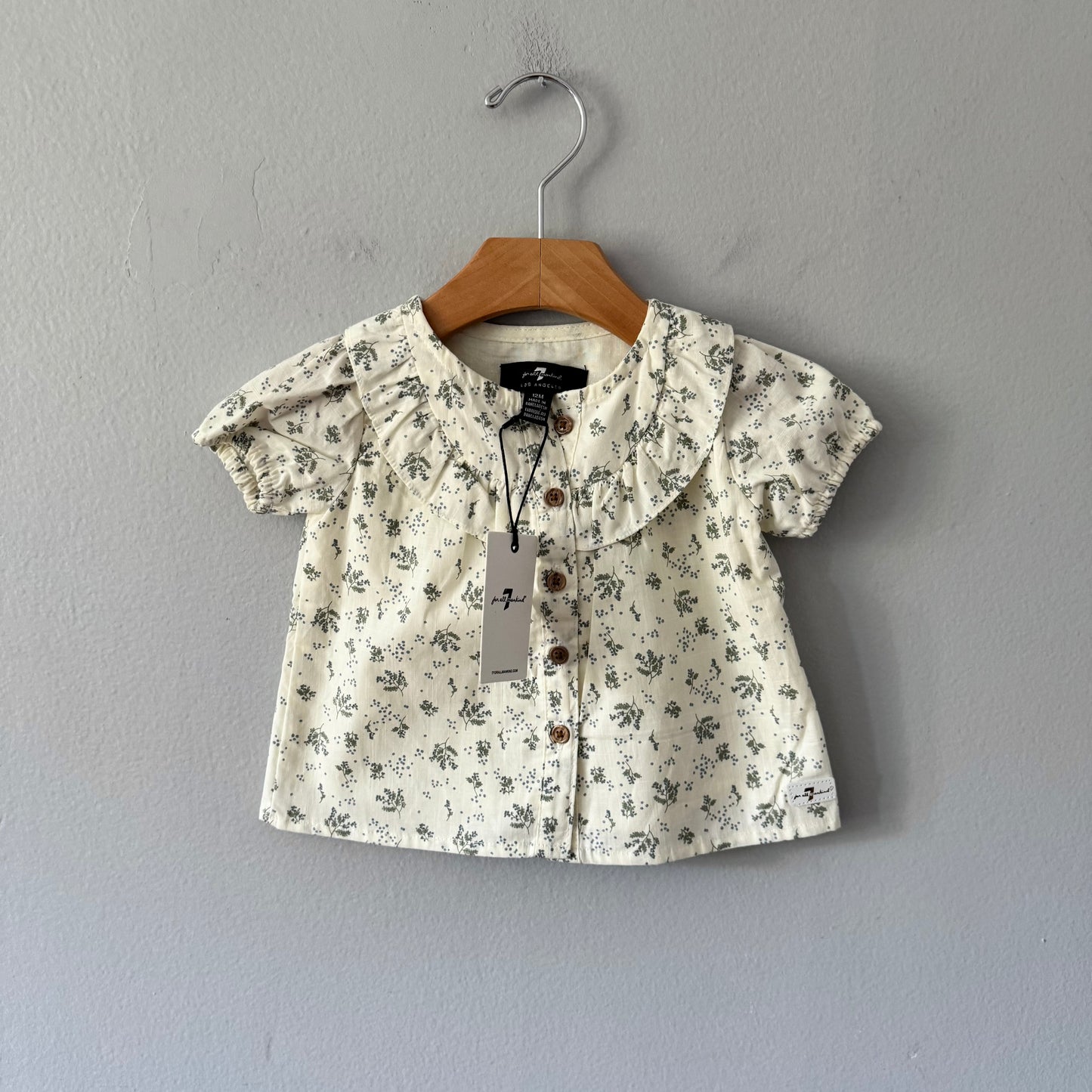 7 for all man kind / Floral blouse / 12M - New with tag