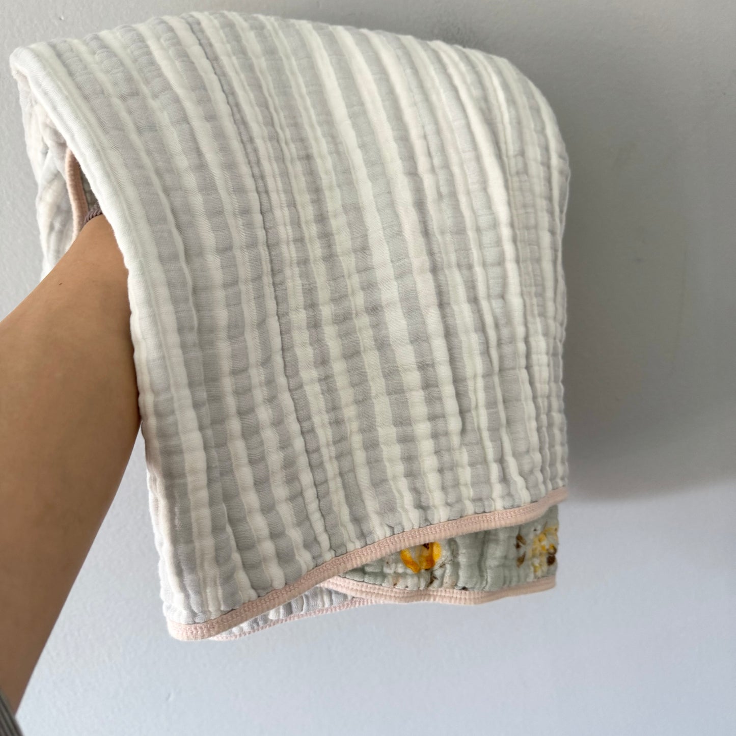 Loulou Lollipop / Muslin quilt blanket - Stripe x floral