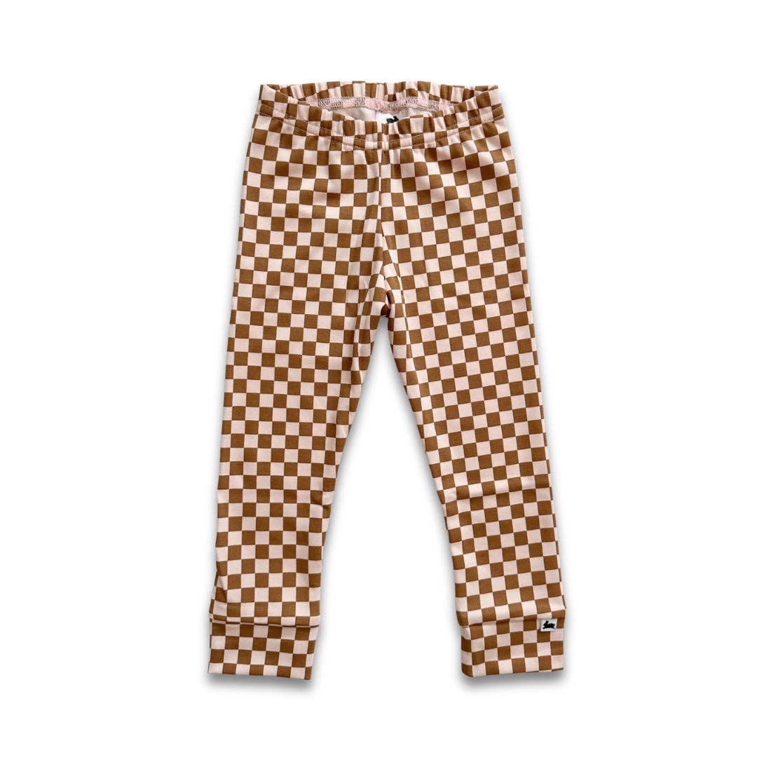 Little & Lively / Bamboo Leggings | Blush Checkers / 2, 5 & 6T - New with tag