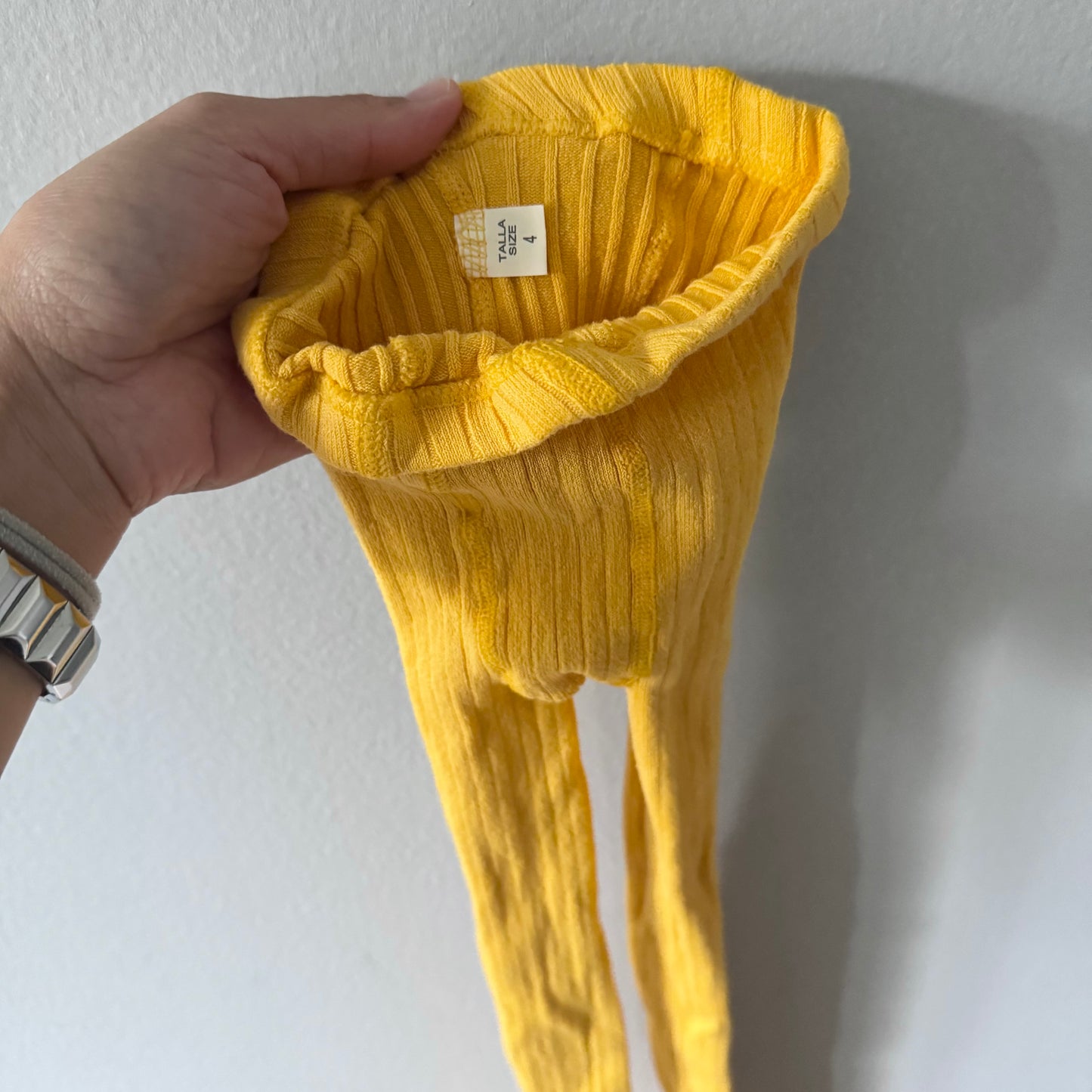 H&M & No brand / Dark grey & yellow tights / 2-3Y