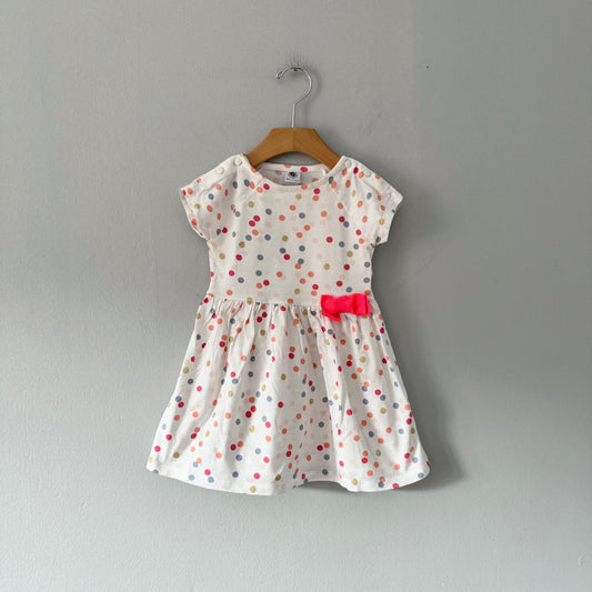 Petit Bateau / White x Dots summer dress / 24M