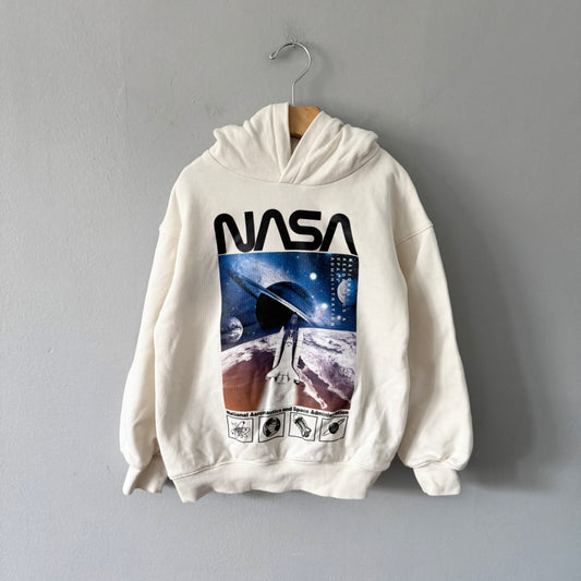 H&M / White Nasa hoodie / 6-8Y