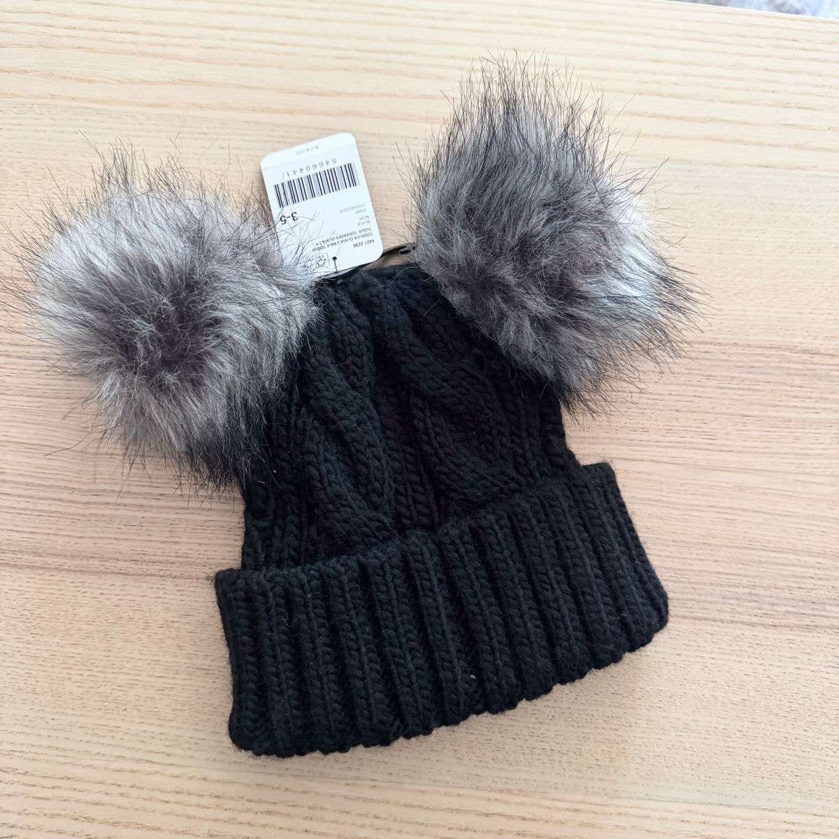 Roots / Black knit hat / 3-5Y - New with tag