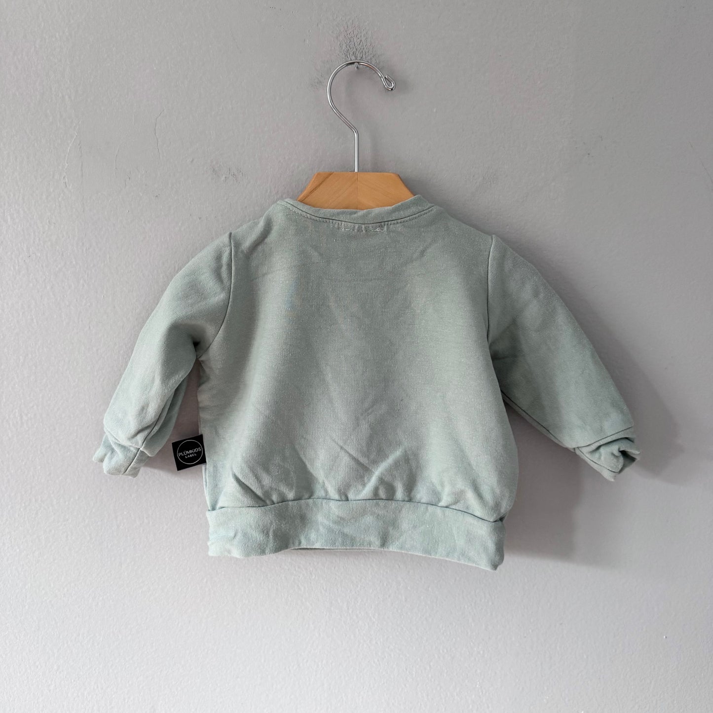 Plum Kids / Green sweatshirt / 3-6M