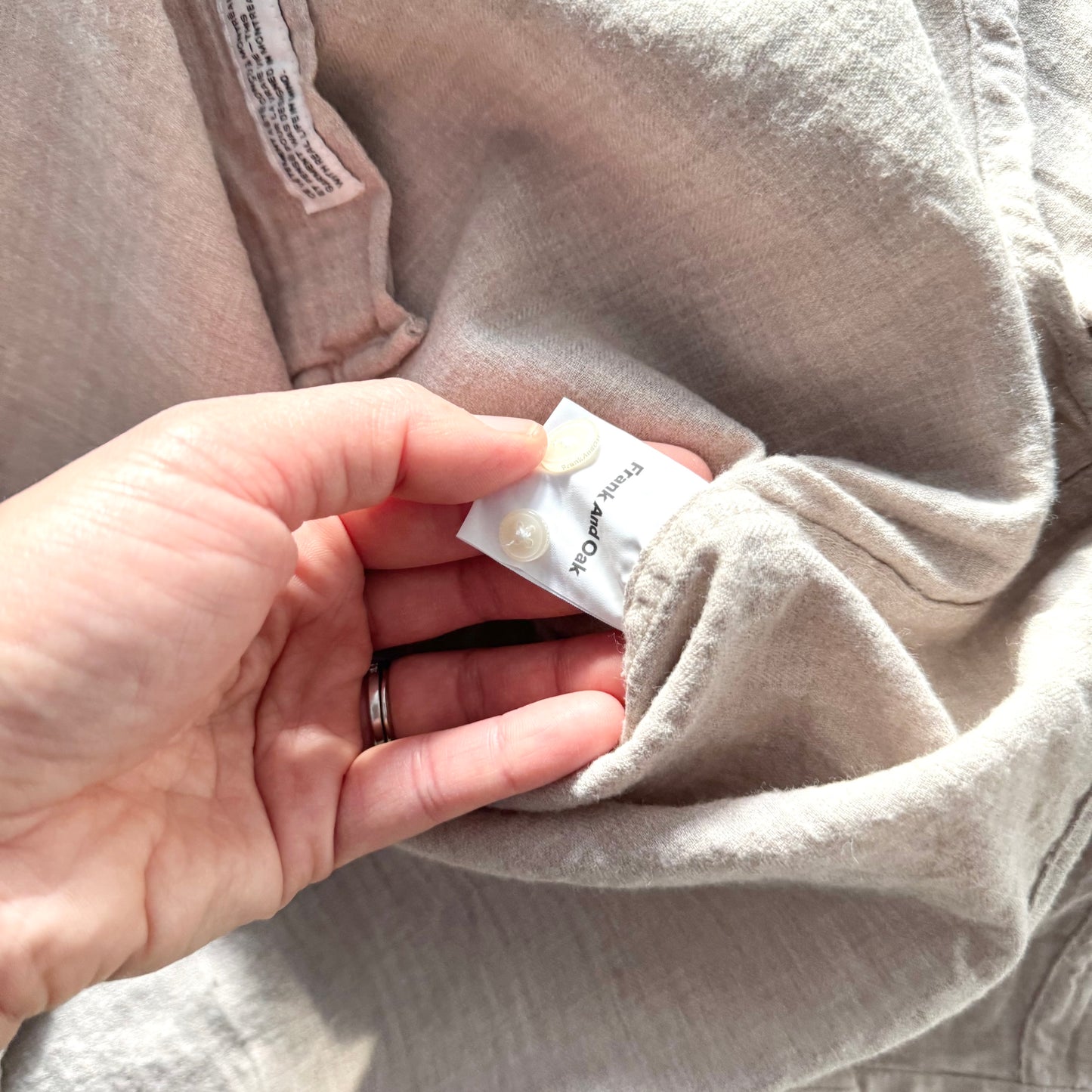 Frank and Oak / Beige flannel shirt / Men M