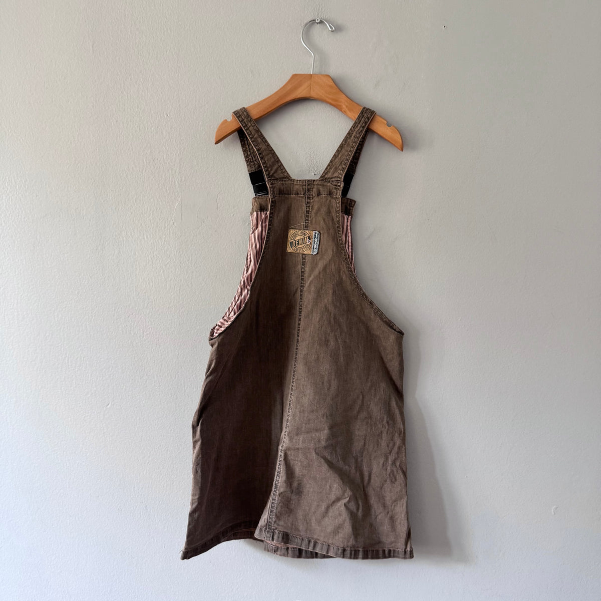 Souris mini / Brown overall skirt / 10Y