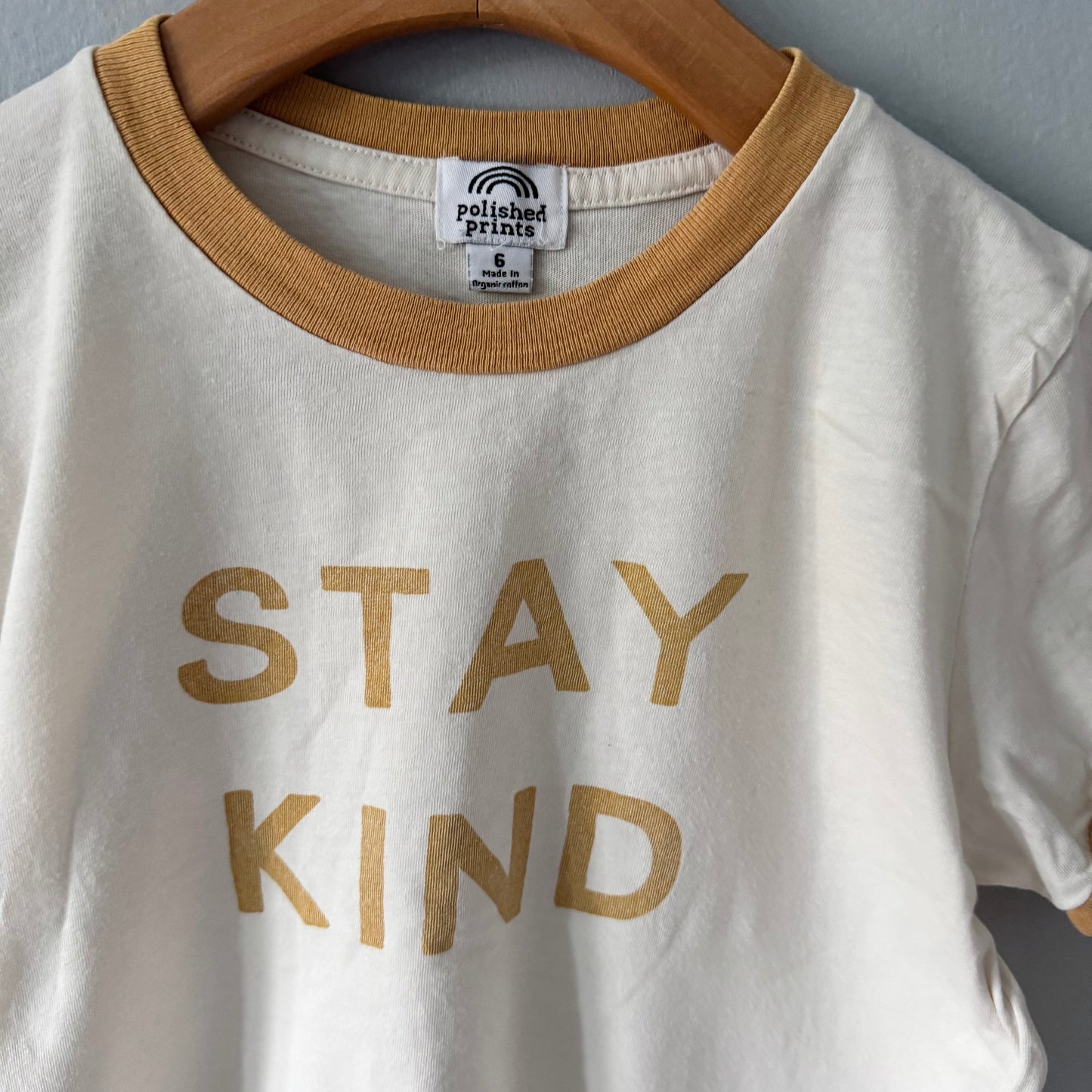 Polished Prints / Stay Kind T-shirt / 6Y