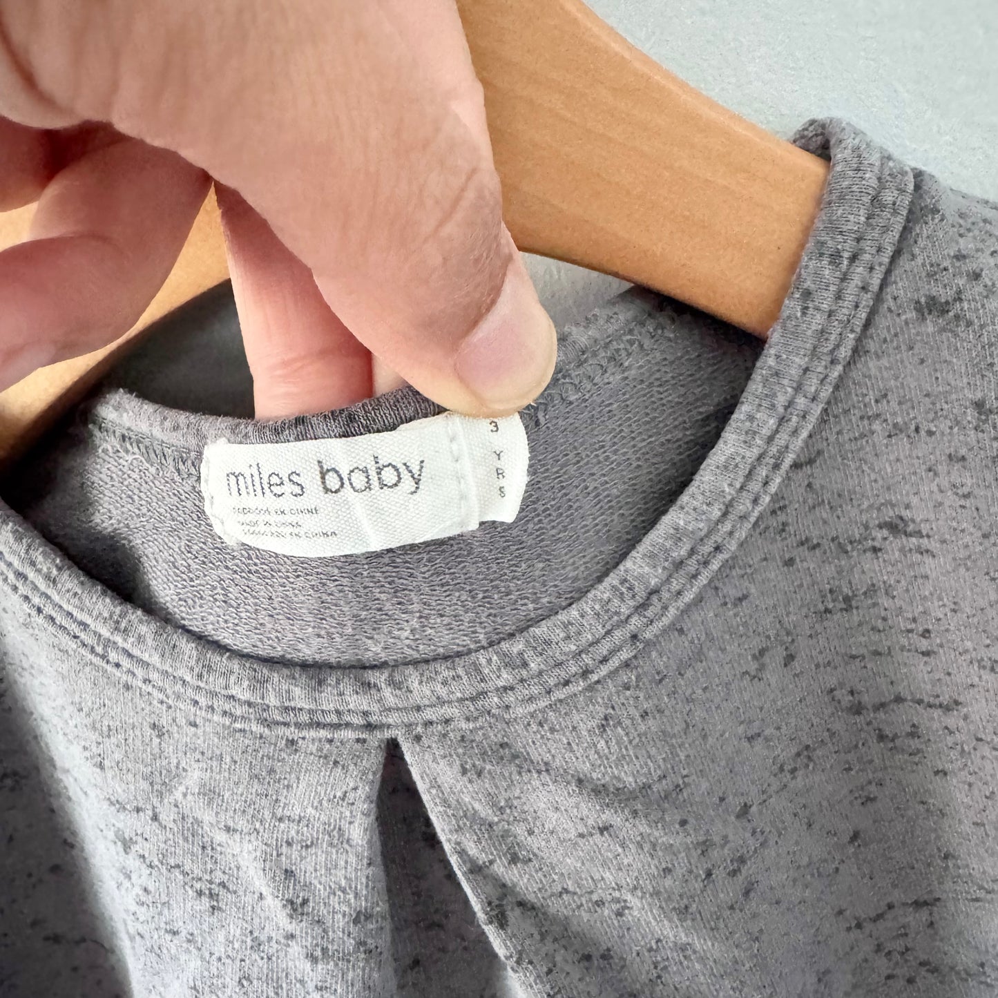 Miles Baby / Grey short sleeve tunic / 3Y