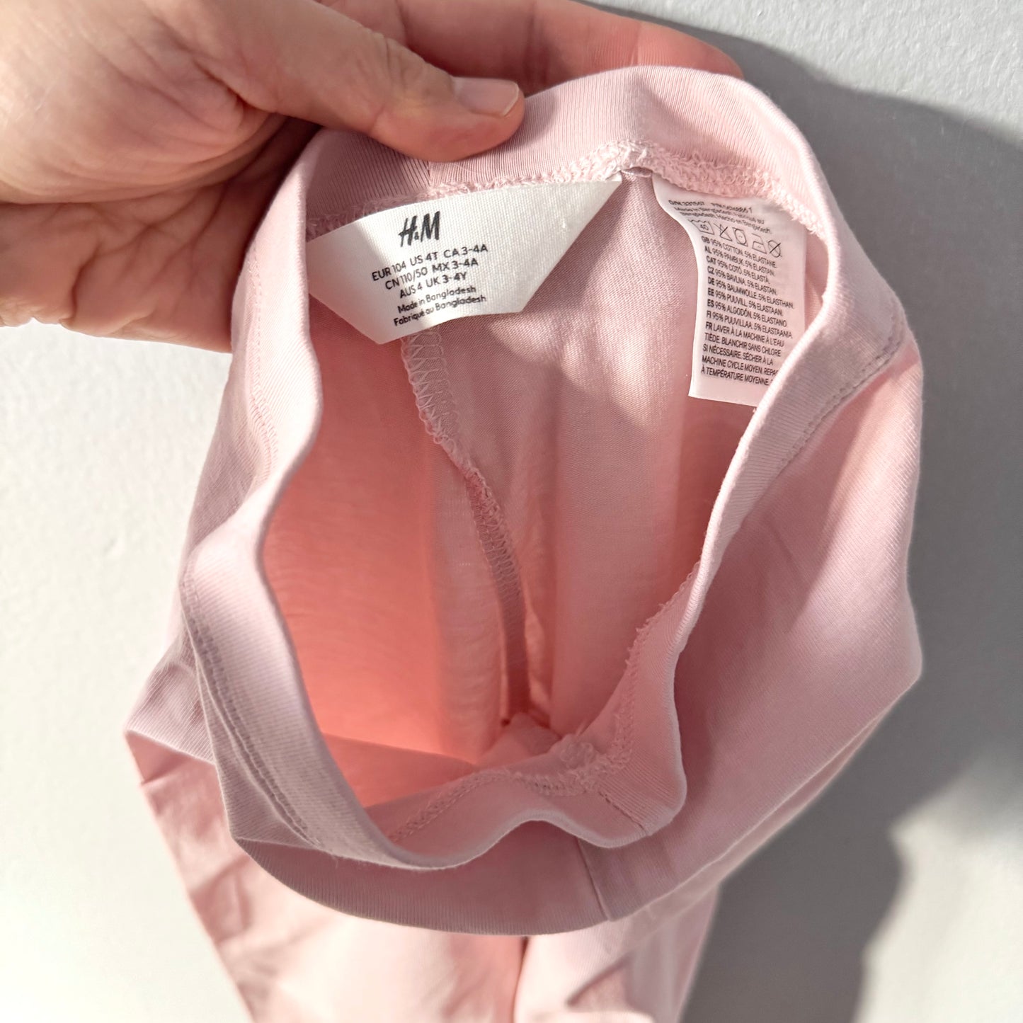 H&M / Light pink leggings / 3-4Y
