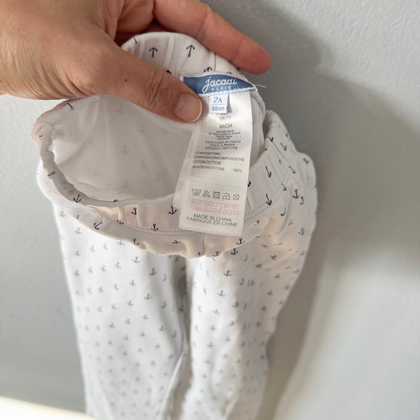 Jacadi / White cotton pants / 2Y