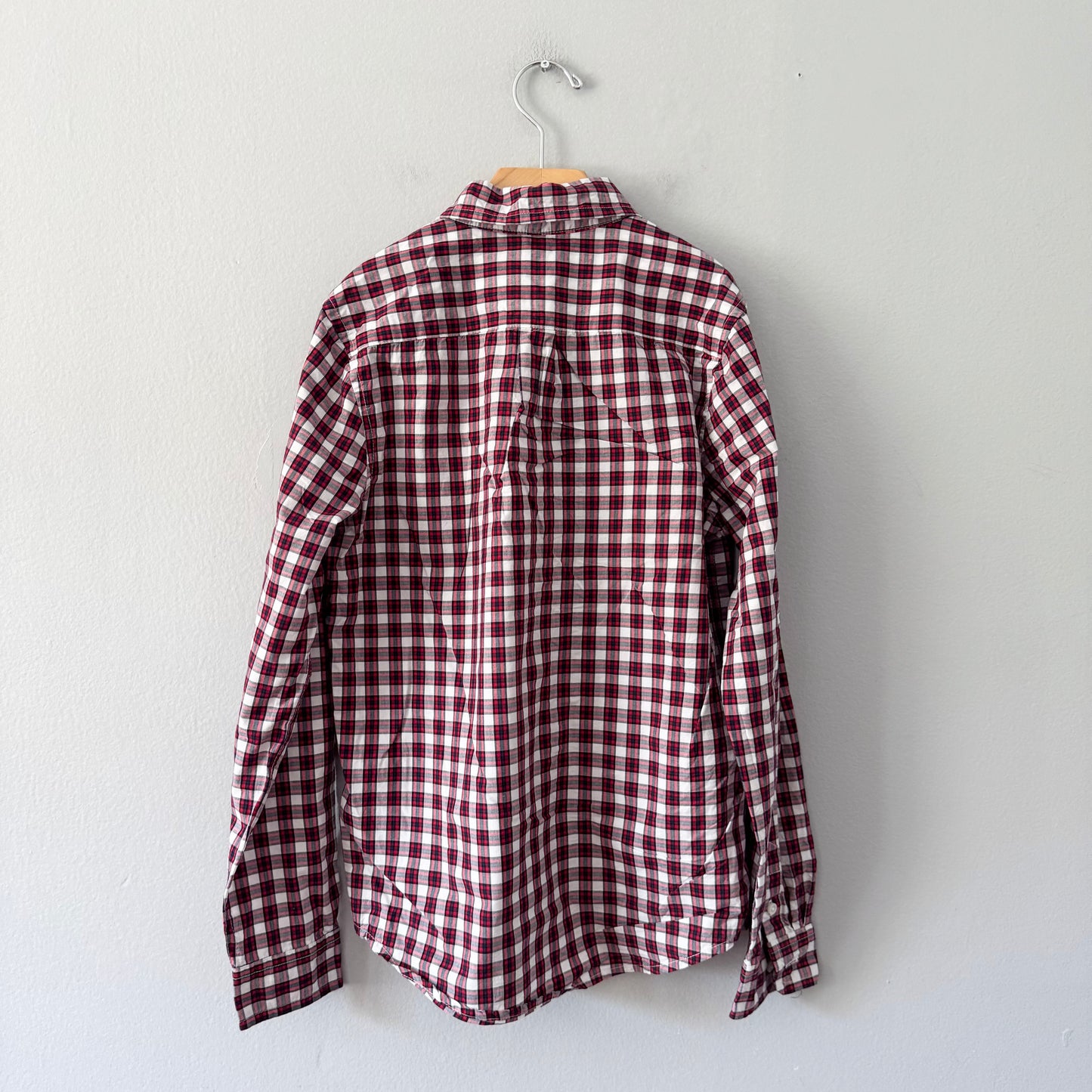 Janie & Jack / Red x white checked dress shirt / 12Y