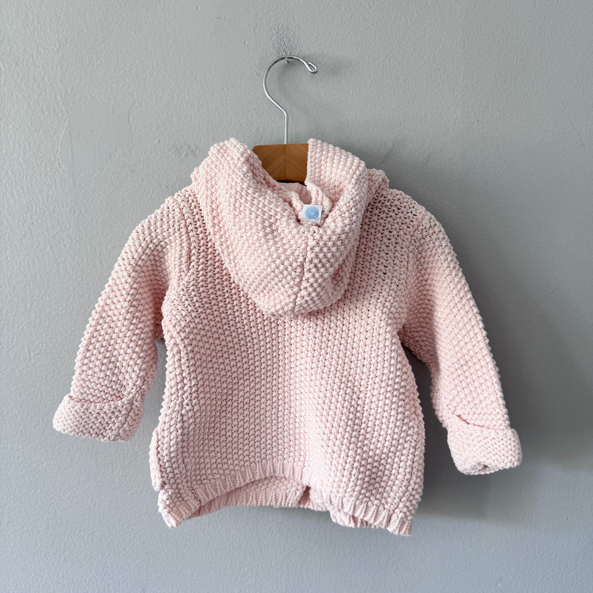 Beba bean / Light pink knit jacket / 6-12M