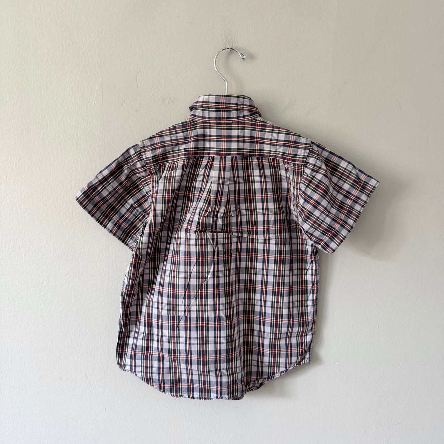 Polo Ralph Lauren / Chemise à carreaux grise à manches courtes / 7A
