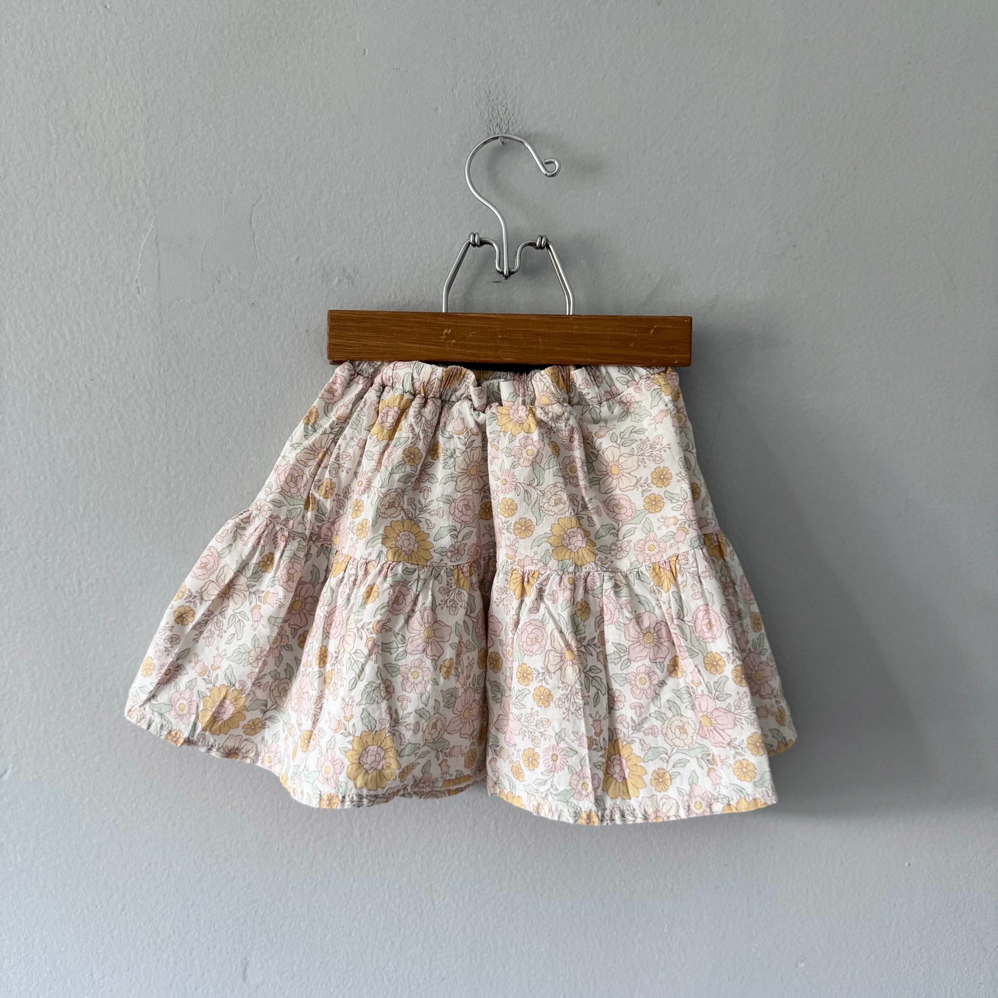 No brand / Floral cotton skirt / 5-6Y