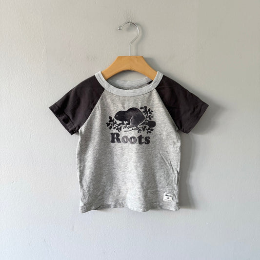 Roots / Light grey raglan T-shirt / 3T