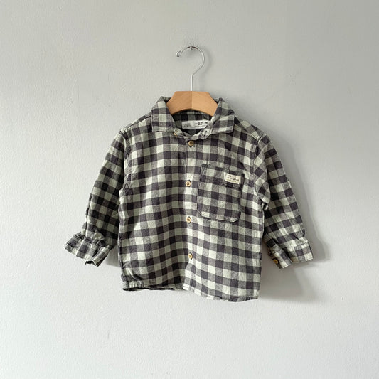 Zara / Plaid flannel shirt / 12-18M