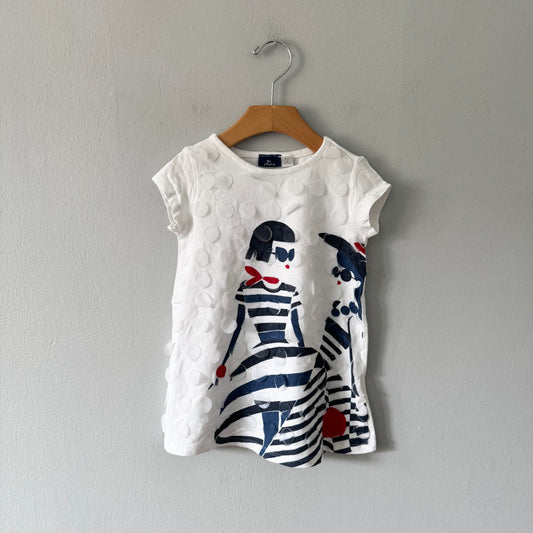 My Chicco / White short sleeve dress / 2Y