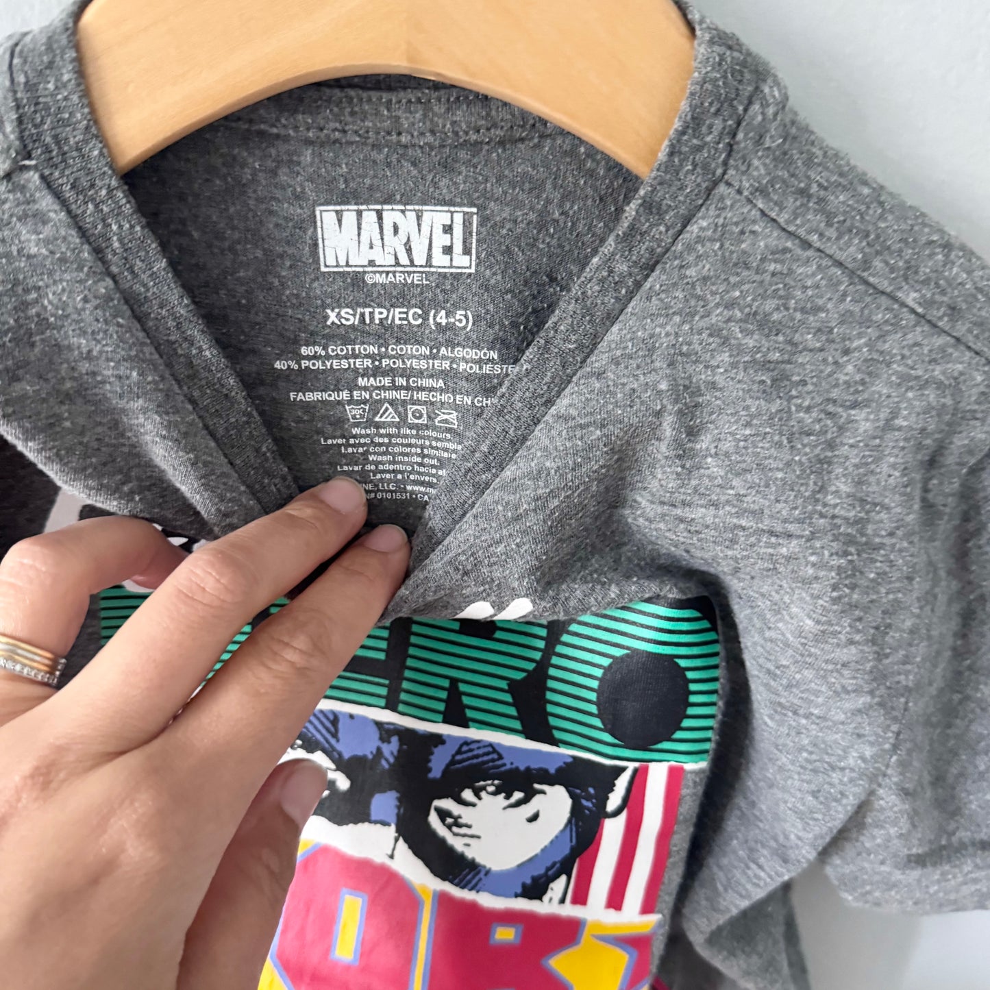 Marvel / Dark grey T-shirt / 4-5T