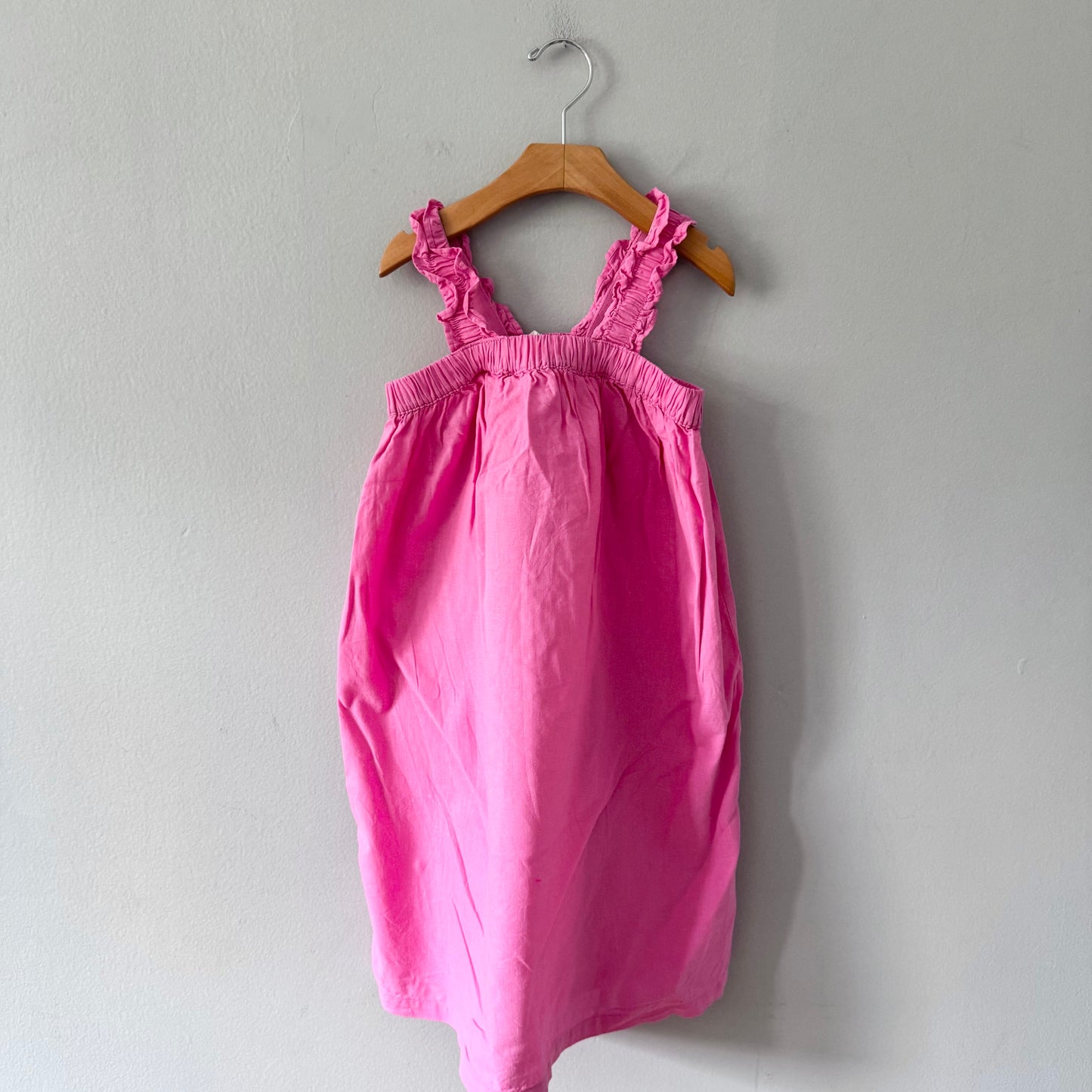 H&M / Pink cami linen dress / 6-7Y