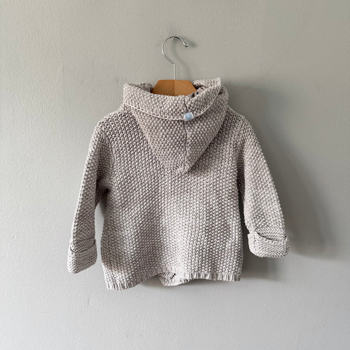 Beba Bean / Light grey knit jacket / 12-18M