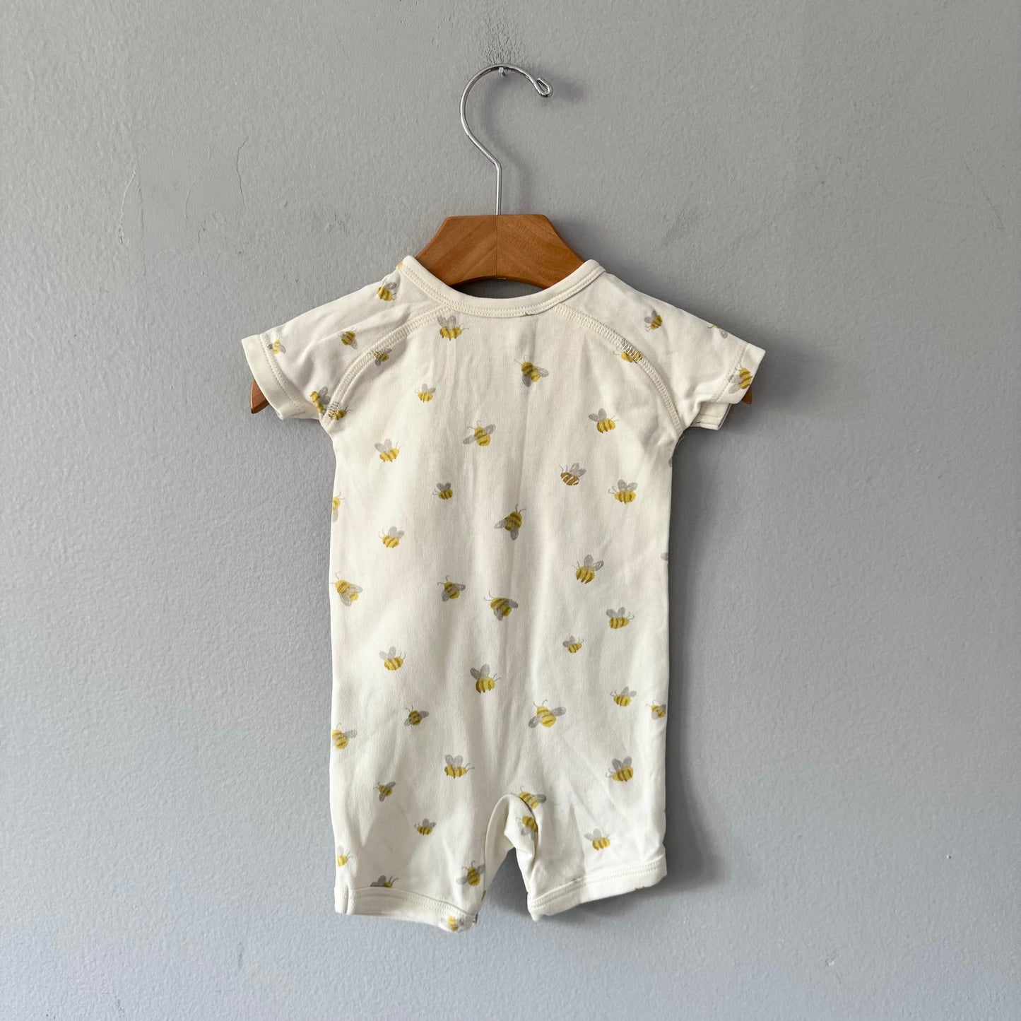 Pehr / Robe courte avec abeilles blanc / 0-3M
