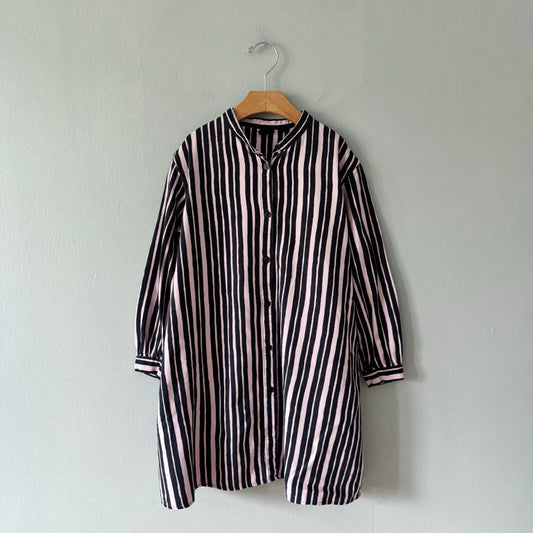 Uniqlo x Marimekko / Pink stripe dress / 7-8Y