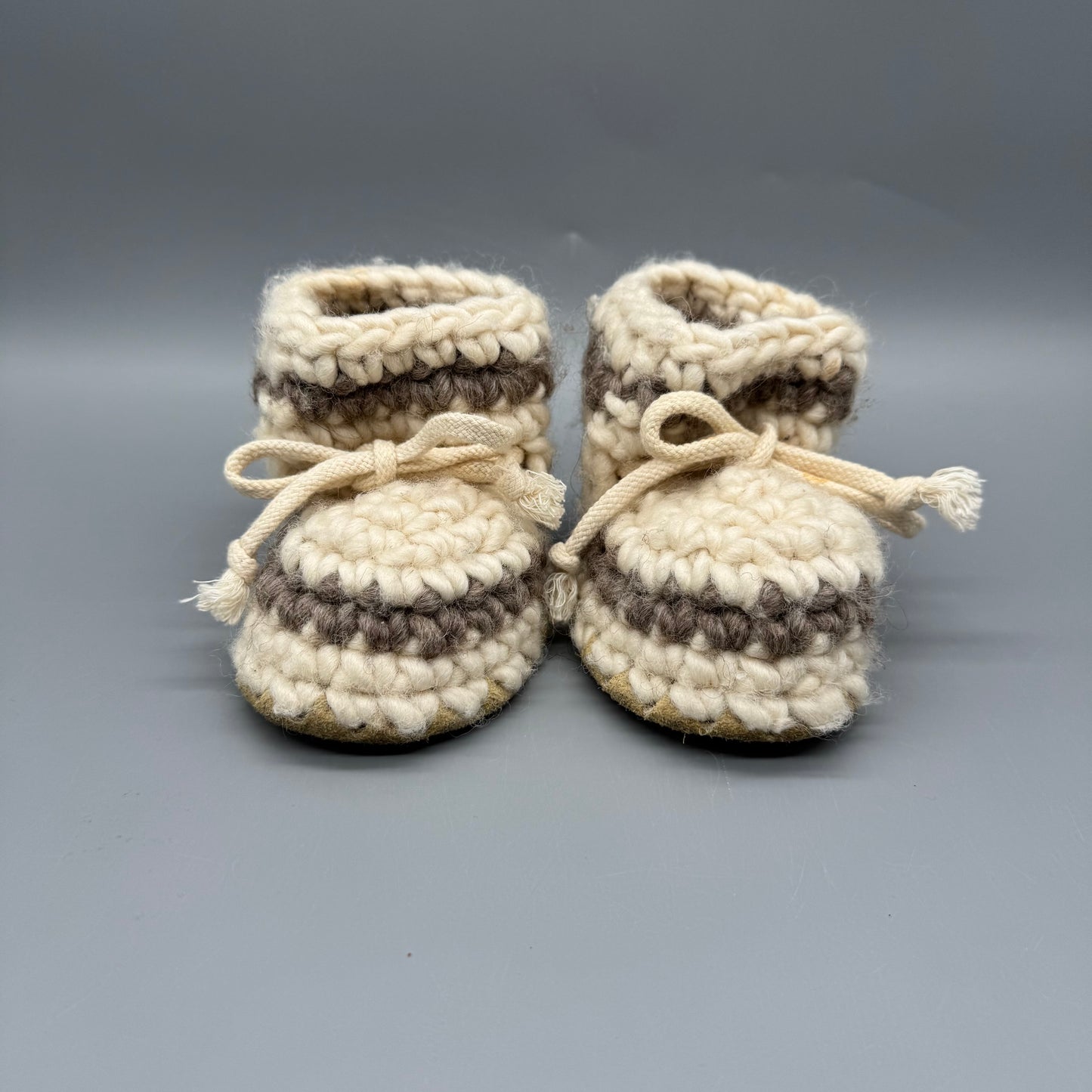 Handmade / Crochet bootie / 5 1/4 inches(outsole)