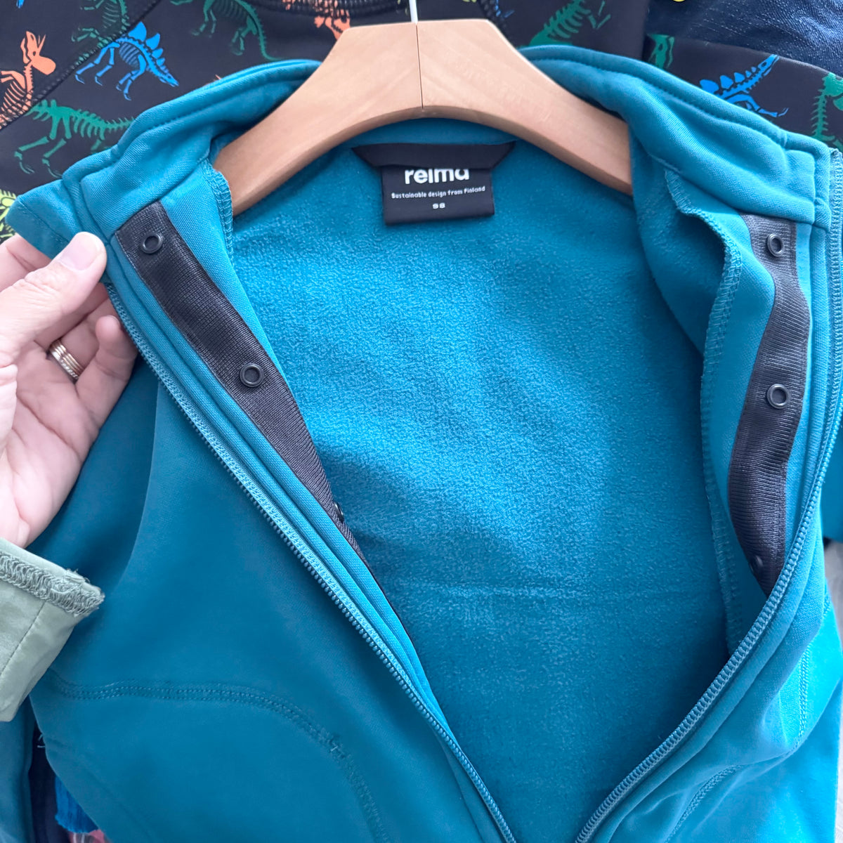 Reima / Green fleece lined zip up / 98(3T) - New with tag