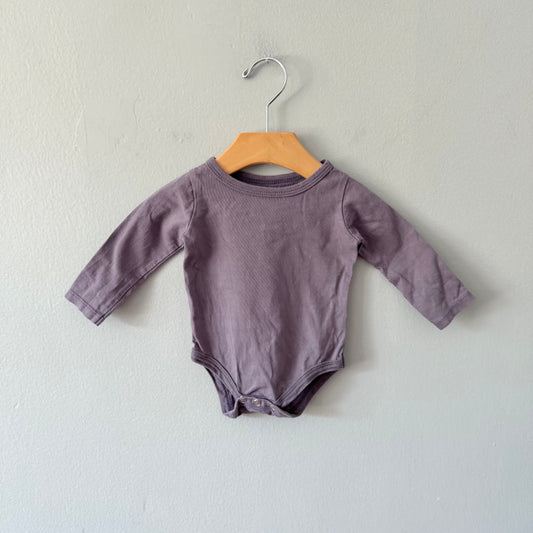 Mini Mioche / Smokey purple long sleeve onesie / 3-6M