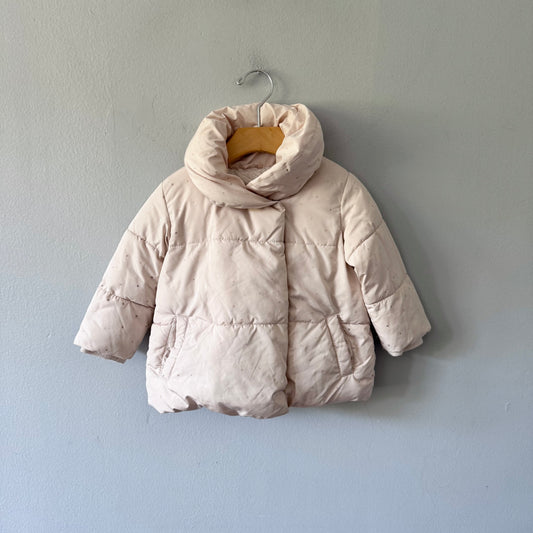 Zara / Ivory puffer jacket / 12-18M