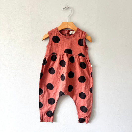1+ in the family / Brown x dots tank romper / 12M