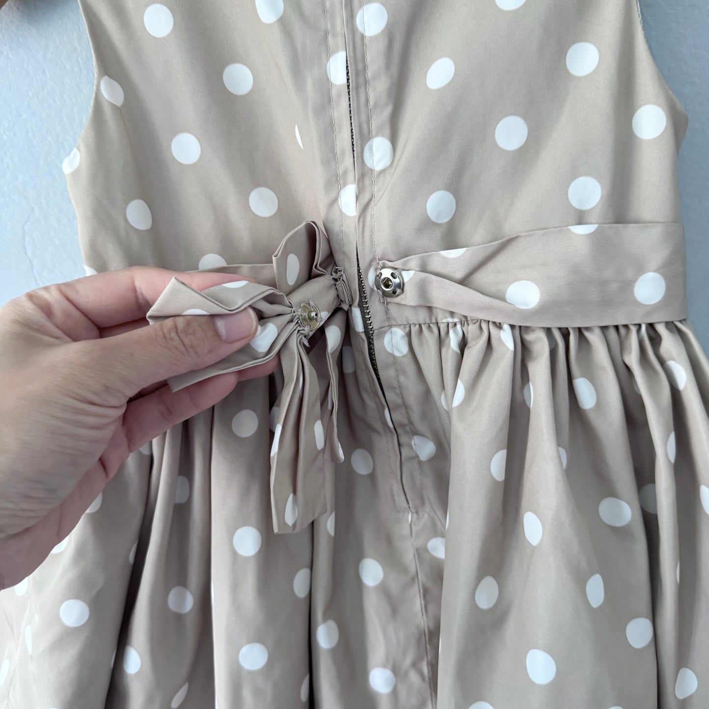 Jason Yu / Robe beige à pois / 3T