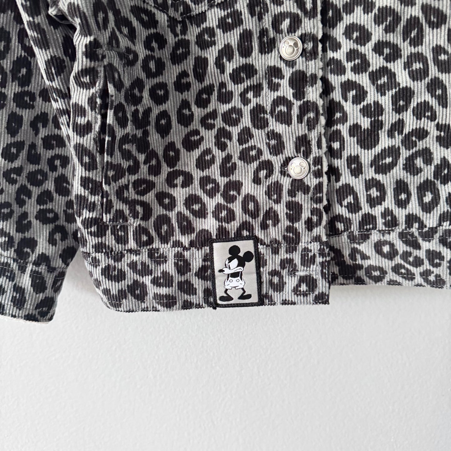 Disney Store / Grey leopard corduroy jacket / 3Y