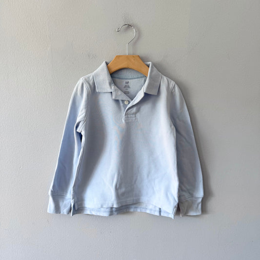 Gap / Light blue long sleeve polo shirt / 4-5Y