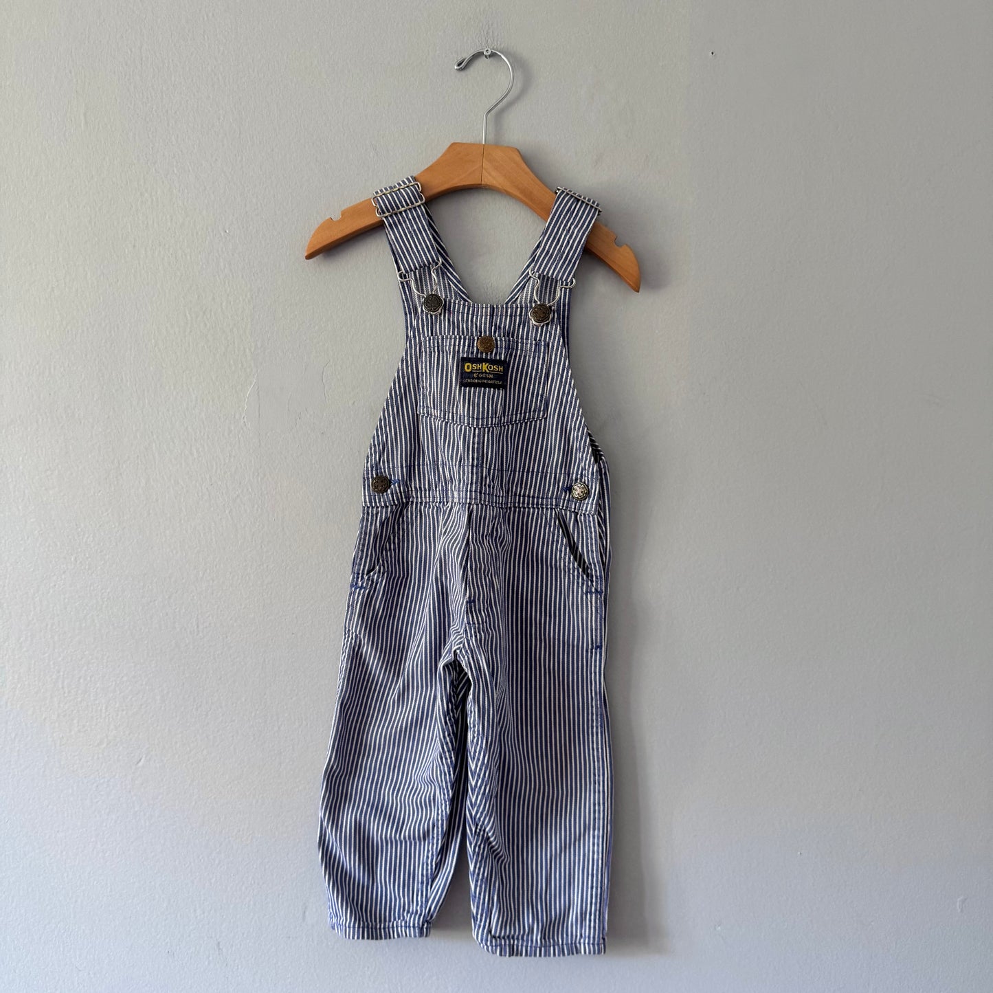 Vintage Oshkosh / Stripe overalls / 2T