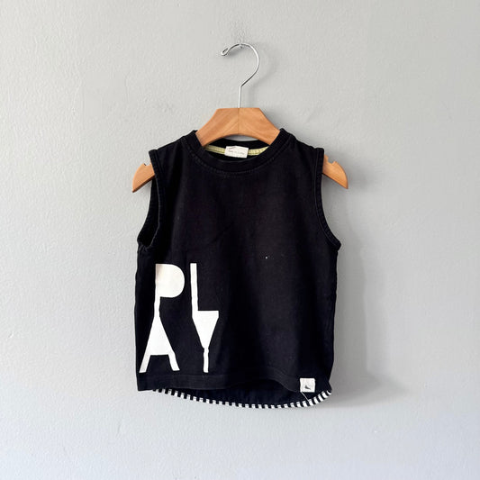 Turtledove London / Black tank top / 2-3Y