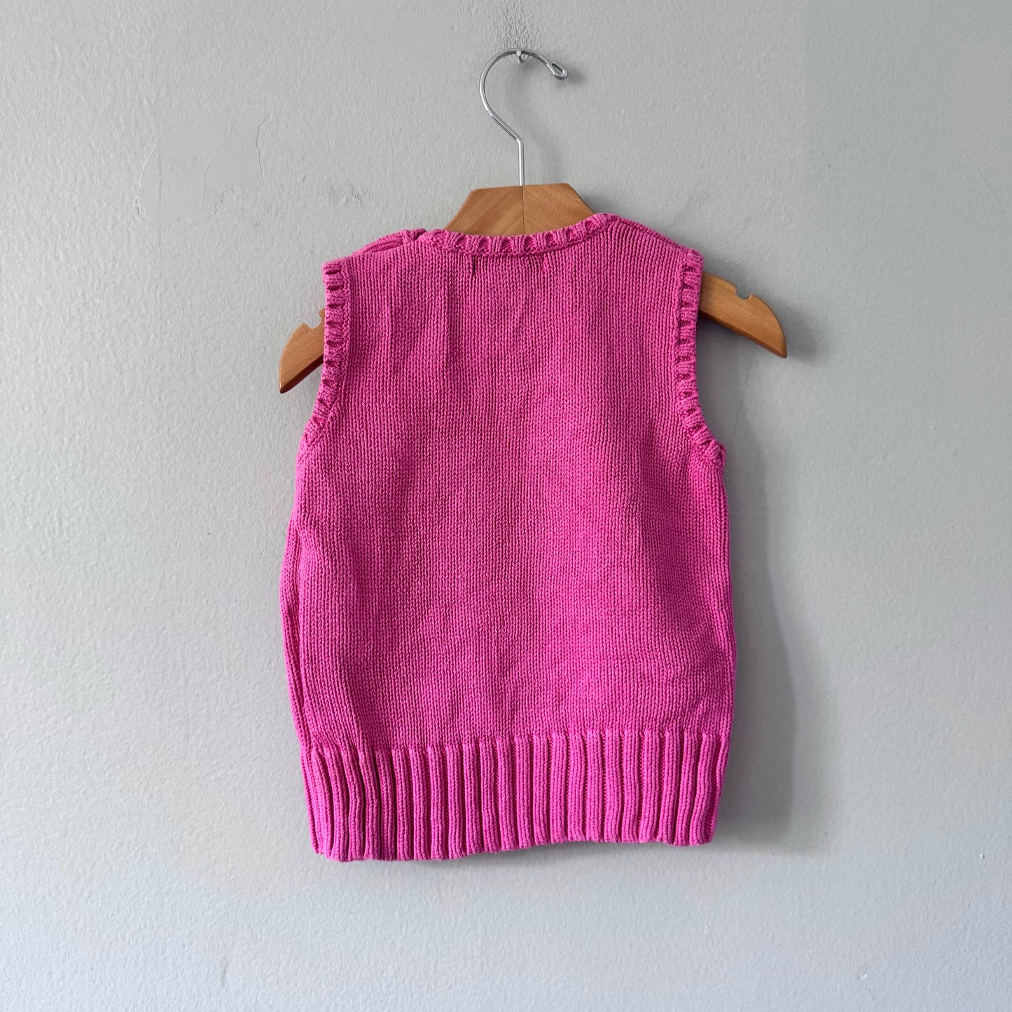 Polo Ralph Lauren / Pink cotton knit vest / 5Y