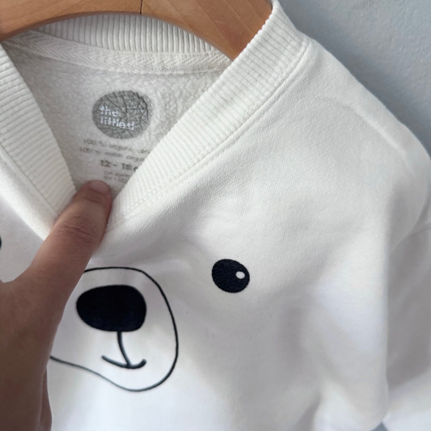 The Littlest / White sweatshirt / 12-18M