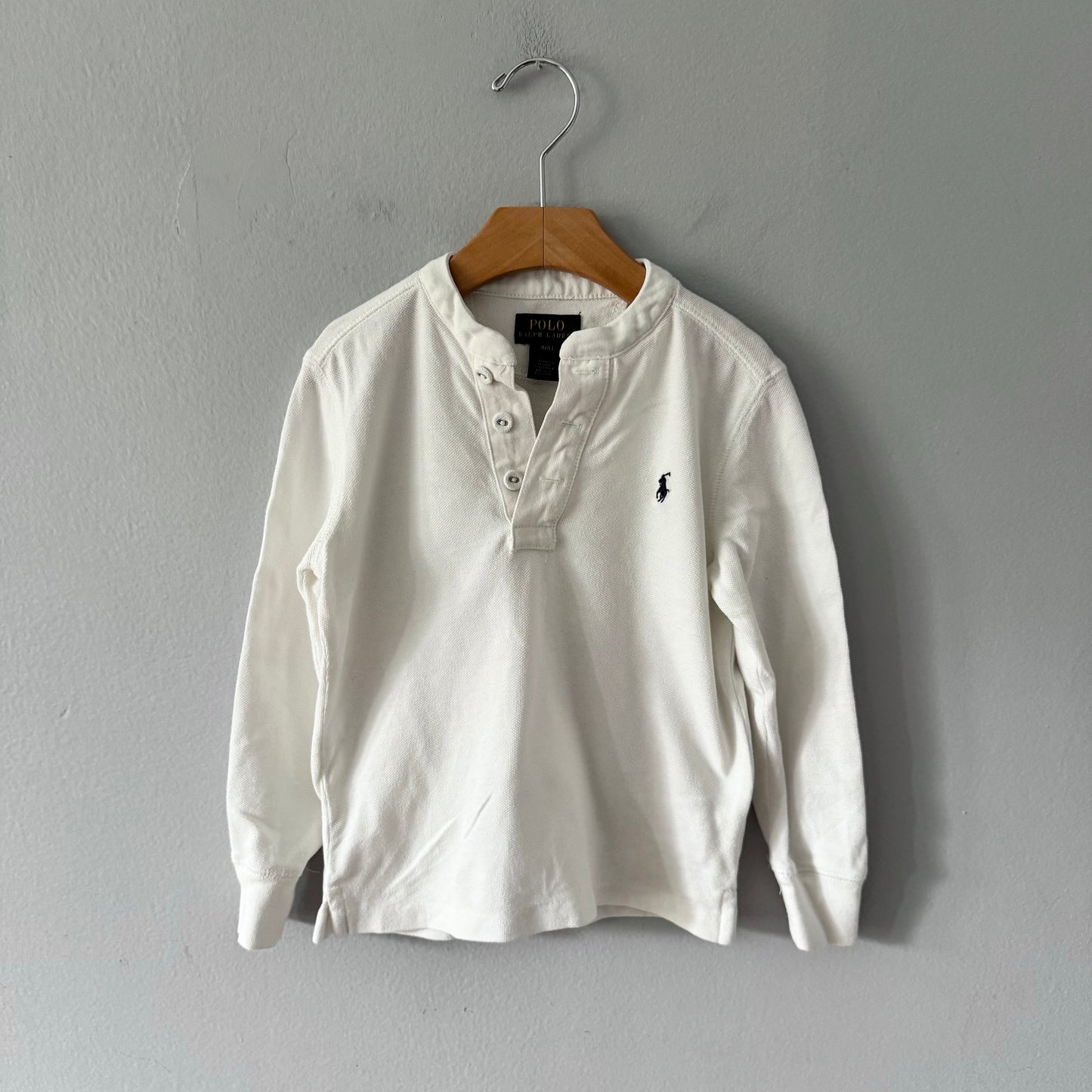 Polo Ralph Lauren / White polo long sleeve / 4T