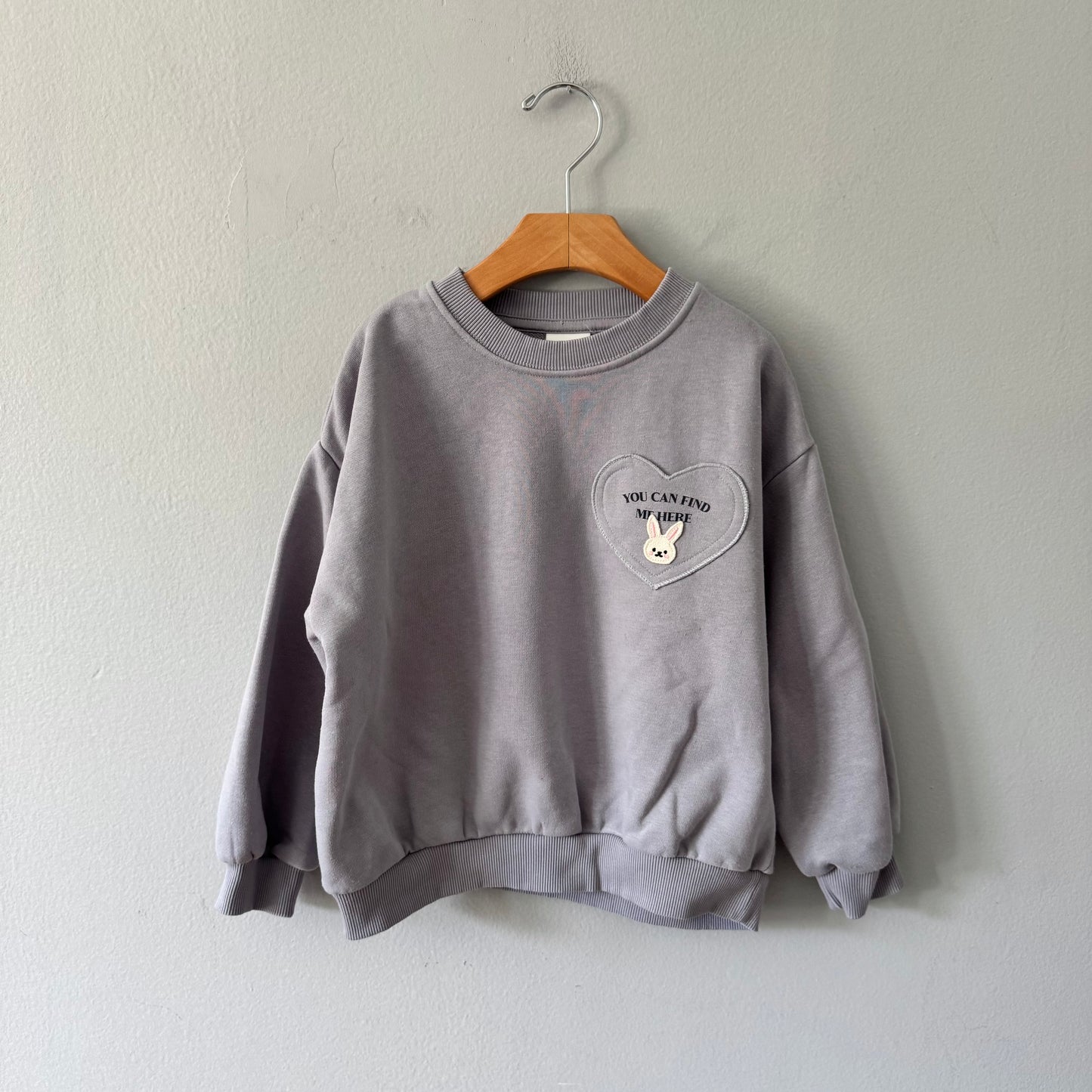 Zara / Grey You can find me here sweatshirt / 5Y