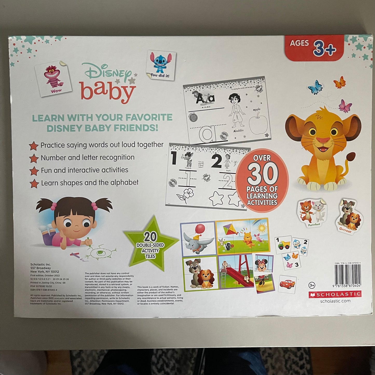 [Brand New] Disney baby READY, SET, LEARN Activity Pad