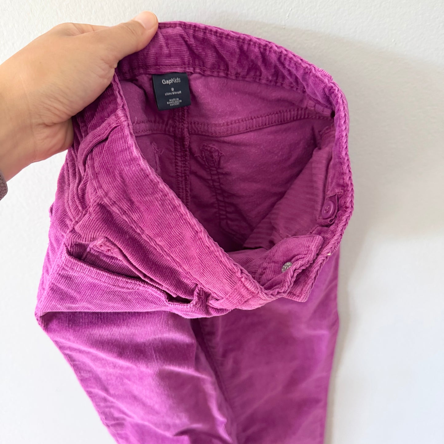 Gap / Purple corduroy stretchy pants / 8Y