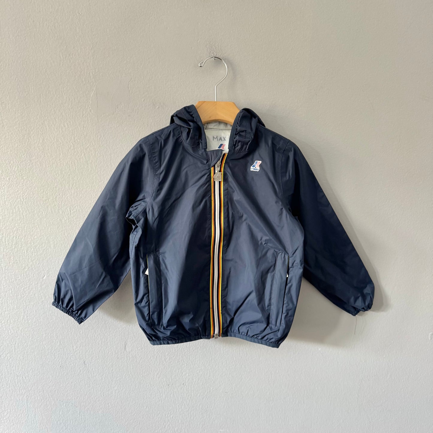 K-Way / Navy packable windbreaker / 4T