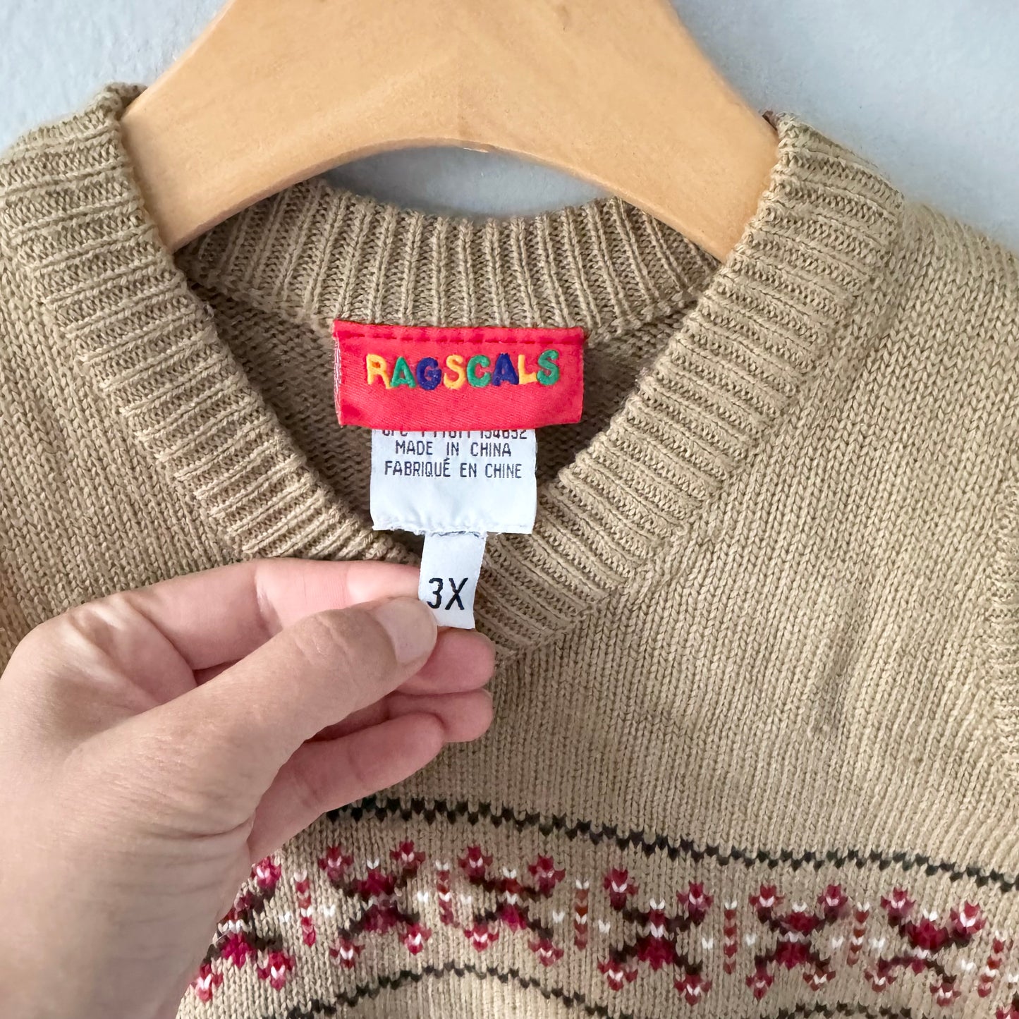Vintage / Ragscals brown knit vest / 3Y