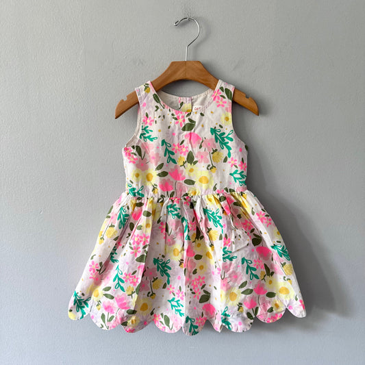 Cat & Jack / Pink floral blouse dress / 3Y