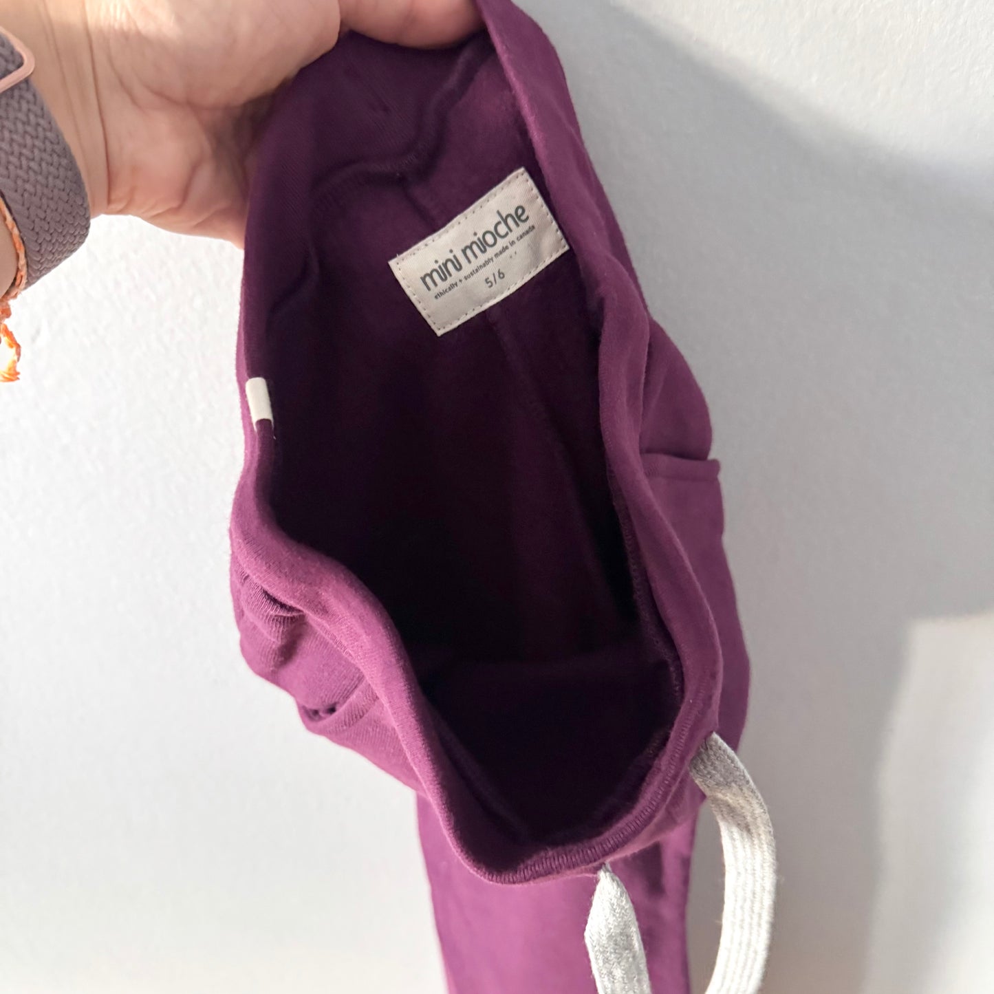 Mini mioche / Plum purple sweatpants / 5-6Y