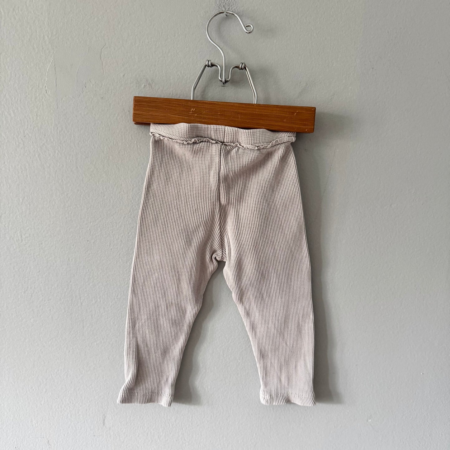 Zara / Light grey waffle leggings / 12-18M