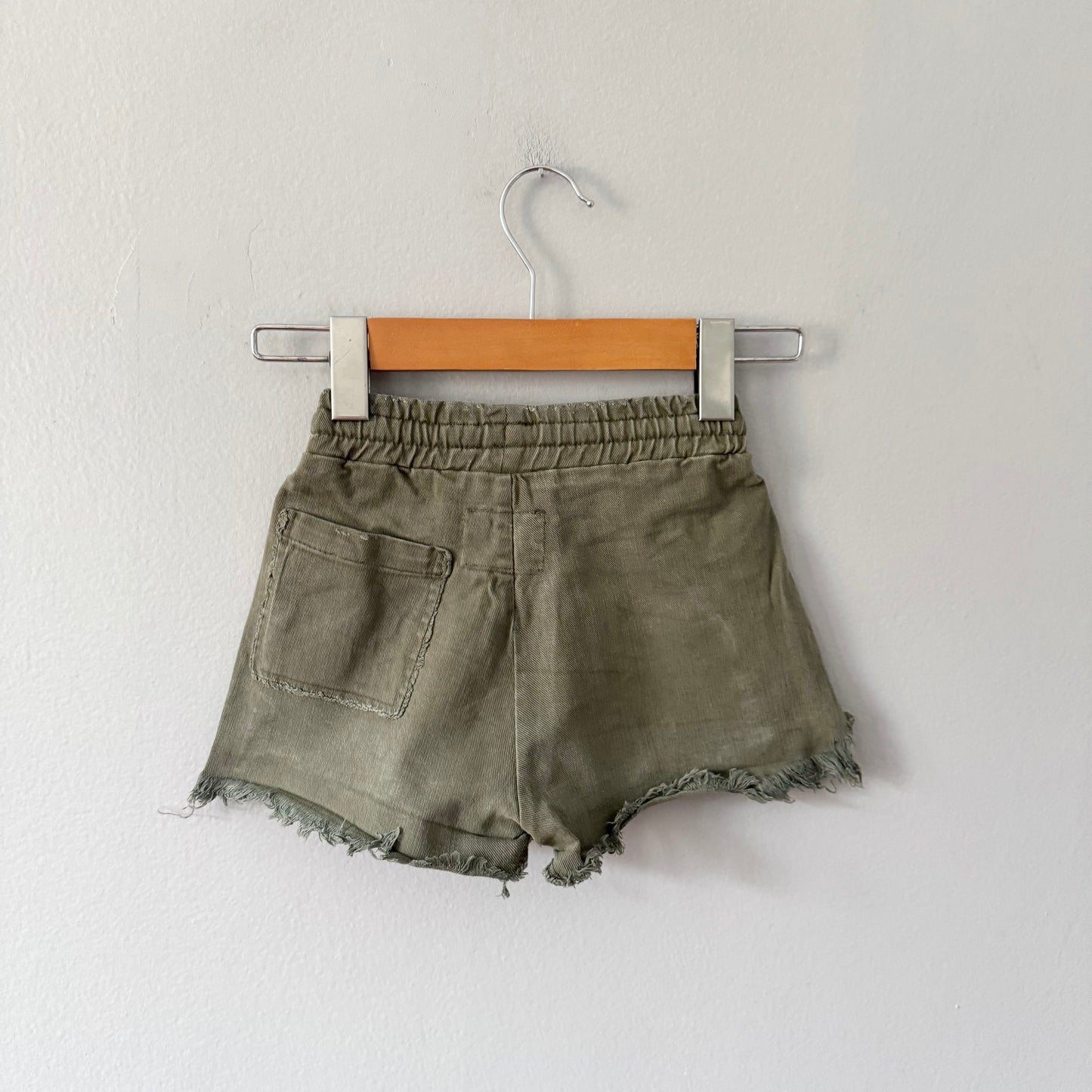 Nununu / Khaki denim shorts / 2-3Y